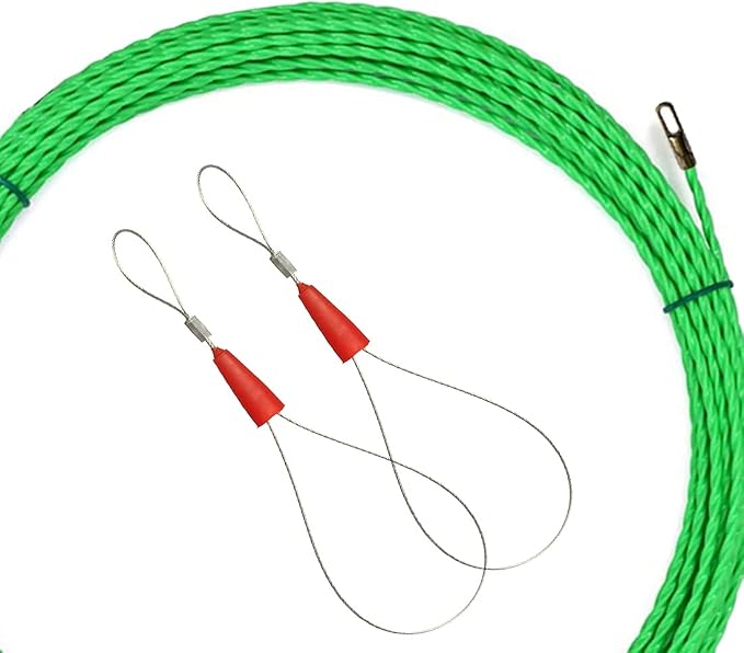 10M Fish Tape Rod Puller Cable Puller Wire Puller Fish Tape Cable Fastener Cable Puller Grip Cable Rod Cable Fish Tape with Fastener
