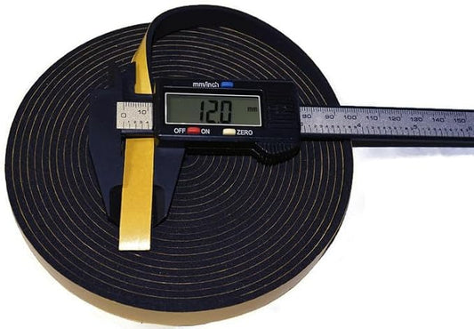 ACCORDION BELLOWS REPAIR SEAL TAPE ROLL ITALIAN MADE SELF ADHESIVE 16 FEET ROLL SIZE: (12MM WIDE X 3MM THICKNESS)