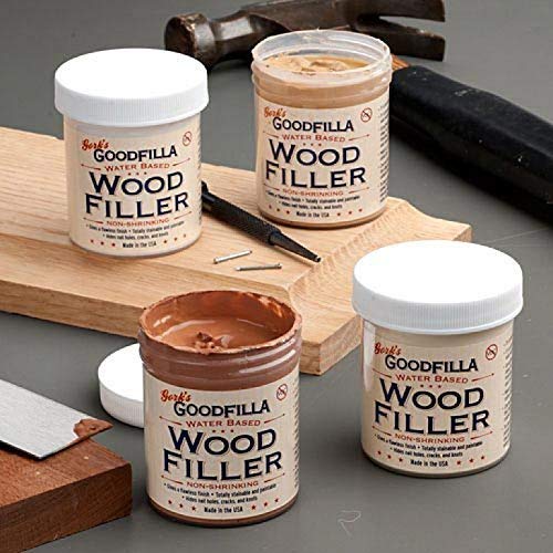 Goodfilla Cherry, 8 oz, Wood and Grain Filler, Stainable, Tintable, Sandable, Zero Waste, Non-Toxic, USA Made