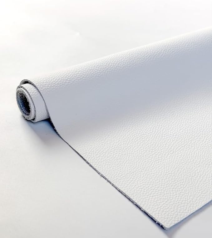 12'' x 24'' Genuine Full Grain Cowhide Leather Sheet — Soft Leather for Upholstery Repair, Handbags, Wallets, Sewing, Crafts, & DIY Projects — 1.1-1.3mm (3oz) Pre-Cut (White, 3 Pieces)