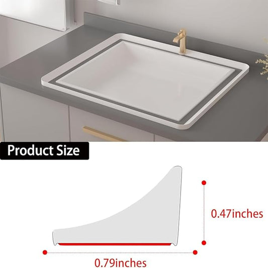 Shower Threshold Water Dam,Self Adhesive Silicone Waterproof Barrier Bathroom and Kitchen Shower Water Stopper Guard for Dry And Wet Separation Caulk Seal Strip Edge Trim (39Inch, Transparent)