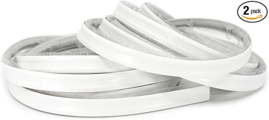 InstaTrim New & Improved Self-Adhesive Caulk Trim, 1/2" x 10', 2-Pack, Flexible, Water Resistant, Stain Resistant for Bathroom, Floors, Walls, DIY Project, White