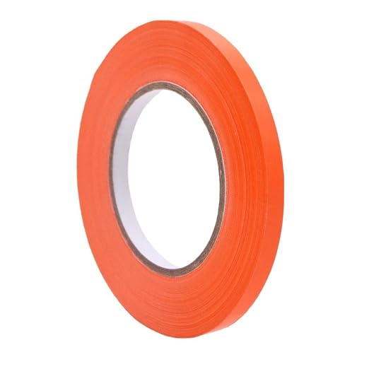 WOD Orange Produce Poly Bag Sealing Tape, 1/2 inch x 180 yds. for Packaging and Sealing of Meat, Gifts, or Ice Bags BSTC24PVC