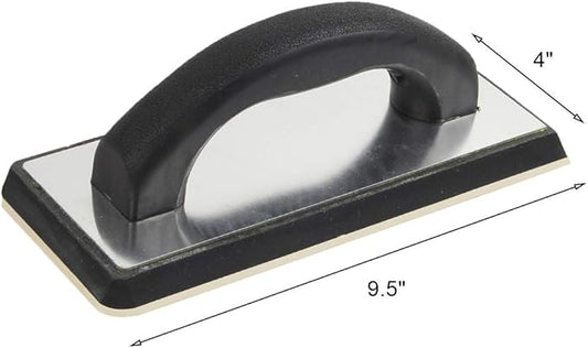 Grout Float - 2 Pack, Fine Texture Rubber Sponge Pad for Masonry, Concrete, Drywall, Stucco - 9.5" x 4"