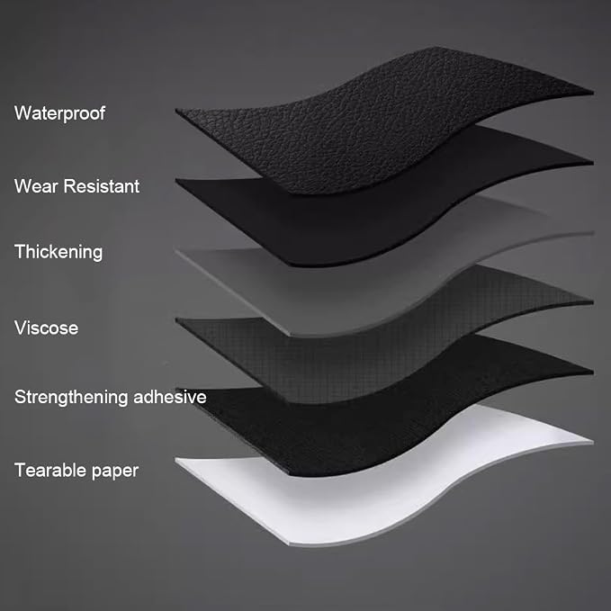 20 X 197 Inches Leather Repair Kit for Furniture, Waterproof Leather Tape Patch Couch Covers Car Seat Repair Self Adhesive Leather Repair Kit