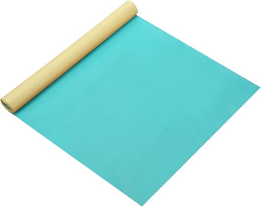 MECCANIXITY Leather Repair Patch 14"x54" Self-Adhesive Leather Vinyl Repair Tape Kit for Furniture Couches Sofa Chair Car Boat Seats Jackets, Sky Blue