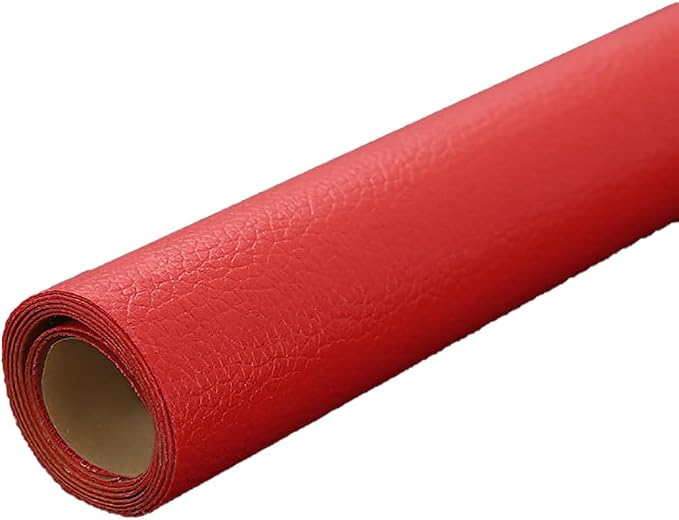 Red Leather Repair Patch, 53.9 x 19.6 Inch Self Adhesive Leather Repair Tape, Large Vinyl Leather Repair Kit for Furniture, Car Seats, Sofats, Couch, Office Chair