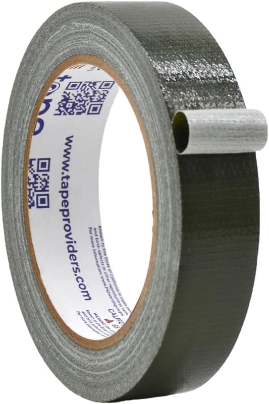 WOD DTC10 Advanced Strength Industrial Grade Olive Drab Duct Tape, 1 inch x 60 ft. Waterproof, UV Resistant For Crafts & Home Improvement