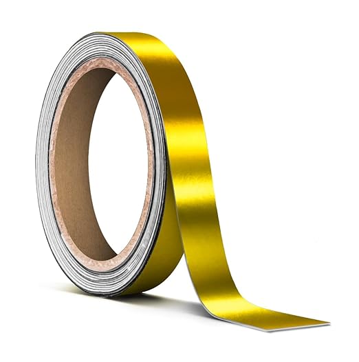VViViD Satin Gold Chrome Pinstripe Vinyl Tape Roll (½” x 25ft)