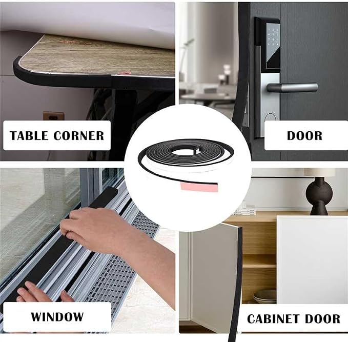 1 inch Wide x 1/4 inch Thick Black Foam Weather Stripping,Closed Cell Foam Insulation Tape with Self-Adhesive,Single Sided Weatherstrip for AC Window, Door Seal,High Density Weather Strip 16.5 Feet
