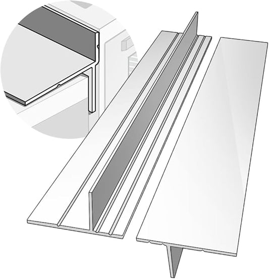 Silicone Stove Gap Covers Folding,25 Inches Stove Gap Filler 2pcs,Kitchen Sealing Strip Between Electric Stove,Countertop,Oven Spacer White