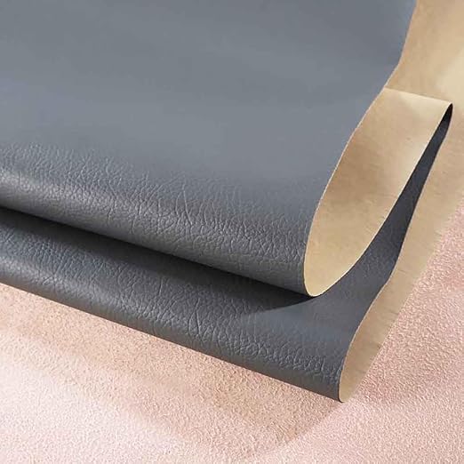 Leather Repair Patch Tape Kit, Self Adhesive Leather Repair for Furniture, Couch, Sofa, Car Seats,Office Chair,Vinyl Repair Kit (Dark Gray,19x19 inches)