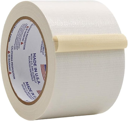 WOD DTC10 Advanced Strength Industrial Grade White Duct Tape, 3 inch x 60 ft. Waterproof, UV Resistant For Crafts & Home Improvement