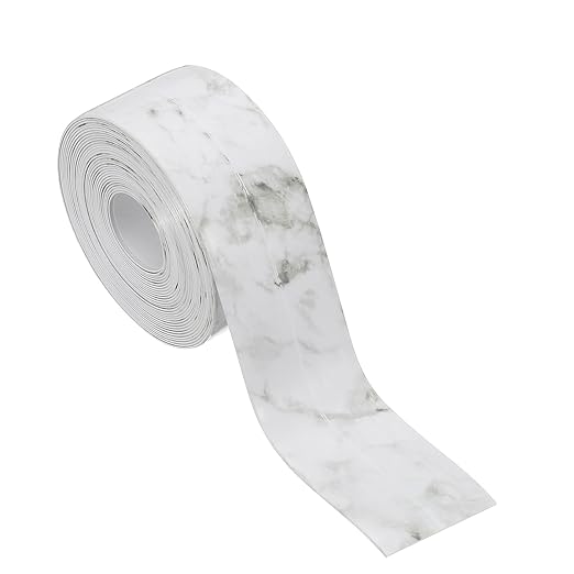 PATIKIL Caulk Tape Waterproof Self Adhesive, PVC Toilet Caulking Sealant Strip Bathtub Caulk Sealing Strip Tape for Bathroom Kitchen Countertop, Slate Stone Pattern (1.5 Inch x 16.4 Ft)