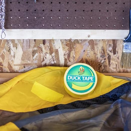 Duck Brand 1304966 Color Duct Tape, Yellow, 1.88 Inches x 20 Yards Each Roll, 3 Rolls