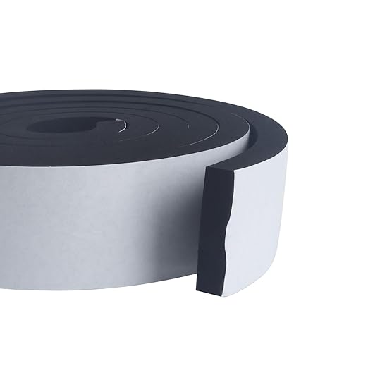 High Density Foam Tape - 2'' x 1/2'' x 13ft Weatherproof Adhesive Prevent Condensation Heat Resistant Flame Retardant Weather Stripping Easy to Cut & Install & Remove for Car Doors Pipes Windows