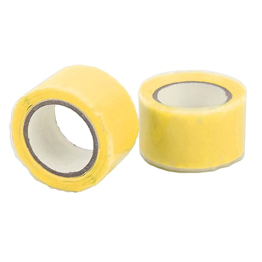 Self Fusing Silicone Tape High Temperature Adhesive Tape for Plumbing Repairs Hose Leak Fixing 2 Rolls 1.5m x 2.5cm (Yellow)