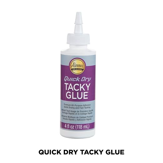 Aleene's Quick Dry Tacky Glue, Premium All-Purpose Adjesove, Quick Drying and Fast Tacking, 4 fl oz 3-Pack