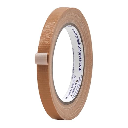 MAT Duct Tape Tan (Beige) Industrial Grade, 1/2 inch x 60 ft. Waterproof, UV Resistant for Crafts, Home Improvement, Repairs, & Projects