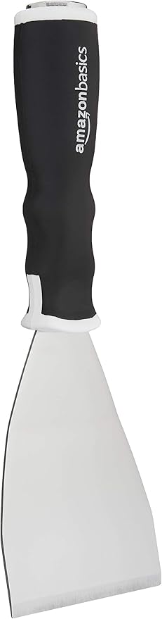 Amazon Basics Soft Grip Bent Scraper with Pole Socket, Heavy-Duty Hammer End for High-Reach Scraping, 3"