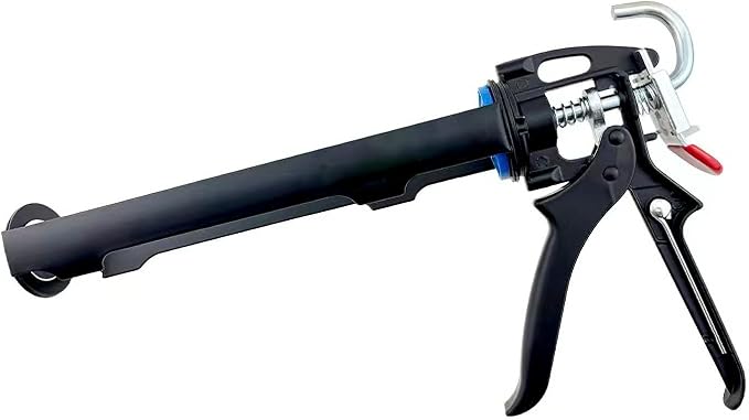 Caulking Tool Gun, Caulking Gun,Drive Stainless Steel Barrel Effort-saving with bearings,for Glass Window Bathroom Kitchen Installation