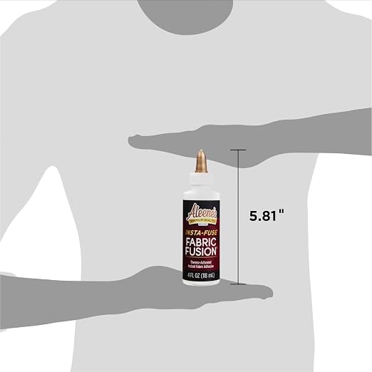 Aleene's Fabric Fusion Insta-Fuse Permanent Fabric Glue Thermo-Activated Instant Dry Time, Ideal for Quick Fashion Fixes, 4 oz