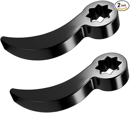 2PCS 1/2" Pry Bar Wrench Adapter with 8-Point,Bull Horn Ratchet Pry Bar Attachment for Half Shaft Removal,Universal CV Axle Removal Tool Crowbar Adapter Head for Narrow Space
