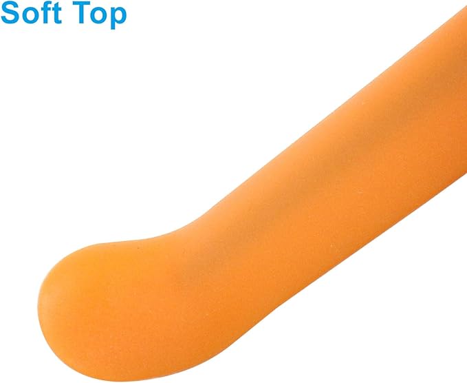 Hitefu 3 Pcs Silicone Jar Spatulas, Non-Stick Scraper Tools for Baking Cake & Spraying Butter Cream (Black, Red & Orange)