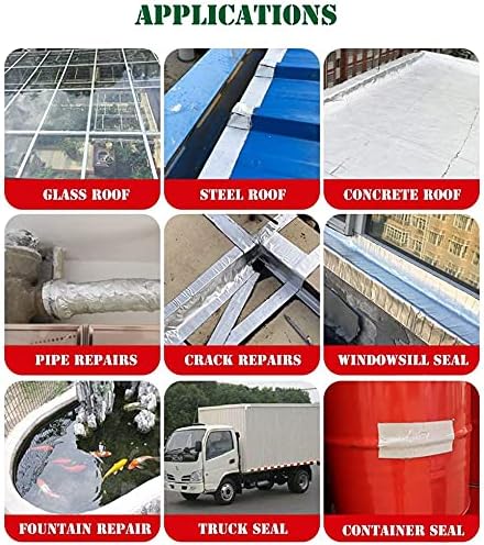LLPT Aluminum Butyl Tape Butyl 4 Inch x 16.5 Feet Waterproof Leak Sealing Tape for Metal Roof Flashing RV Roof Patching Window Gutter Leak Repair (AB436)