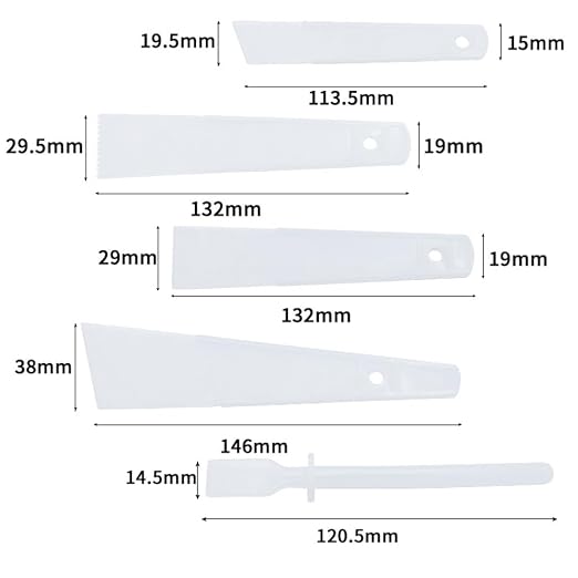 5 Pack Glue Spreader Plastic Glue Smear Plate Scraper Sticks Applicator Tool for Leatherwork Woodwork Handmade DIY Leather Spreads Burnishing Gum Art Craft Project