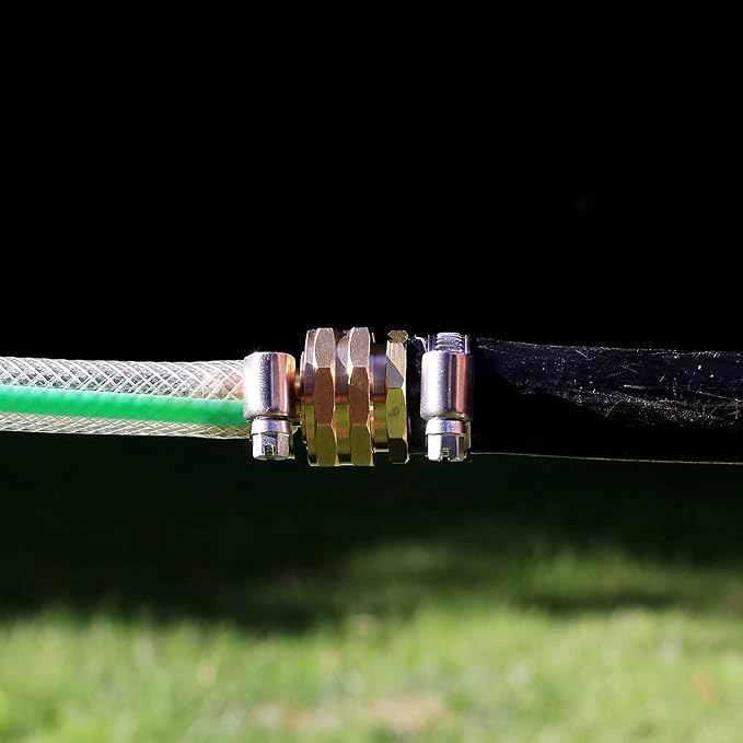 Solid Brass Garden Hose Repair kit Connector with Stainless Steel Clamps, Male Adapter/Female Garden Hose Swivel Fitting… (3/4" Barb x 3/4" Female -2 Sets)