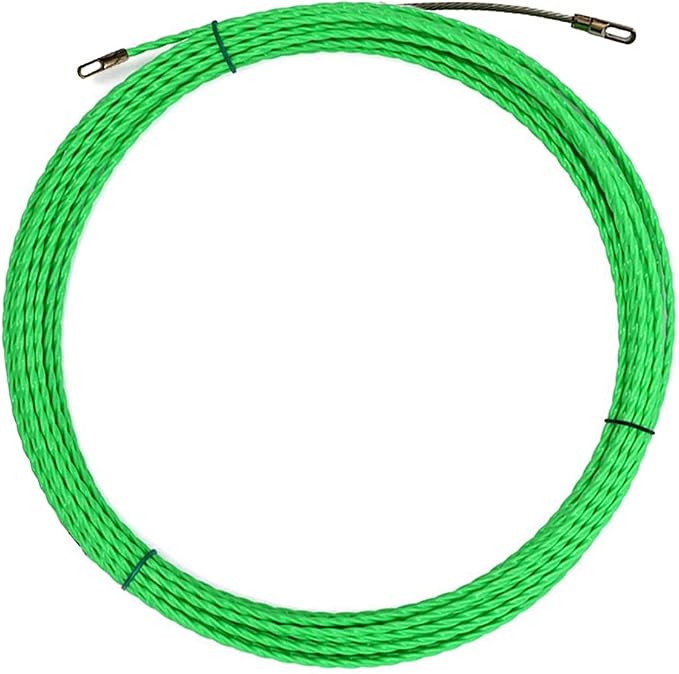 30M Wire Puller Wall Cable Running Fish Tape Push Pull Rod Electrical Fish Tape Kit Cable Puller Grip Cable Running Rod Fish Tape with Fastener