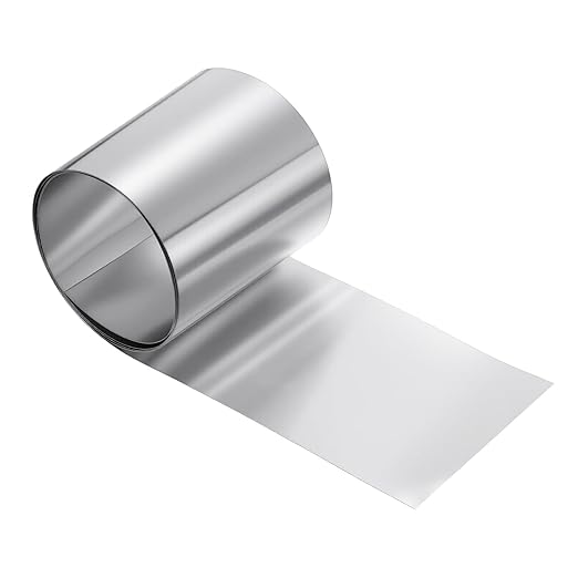 uxcell Aluminum Flashing Roll, 3in x 3.3ft Metal Roof Panels 0.4mm Waterproof Aluminum Sheet Roll for House Repair, Roof Flashing, Sealing Windows Doors, DIY Projects