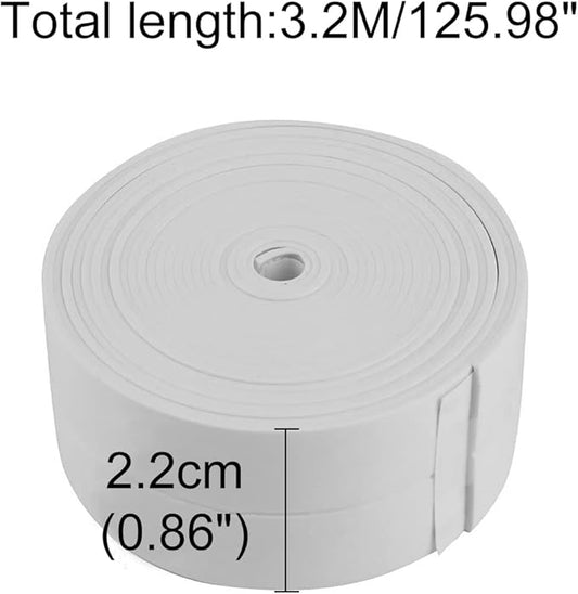 Caulk Strip Tape, Waterproof Dustproof PVC Self Adhesive Caulking Sealing Tape for Kitchen Sink Toilet Bathroom Shower Bathtub Wall(0.86" x11',Grey)