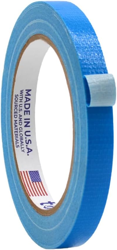 WOD DTC10 Advanced Strength Industrial Grade Sky Blue Duct Tape, 1/4 inch x 60 ft. Waterproof, UV Resistant For Crafts & Home Improvement
