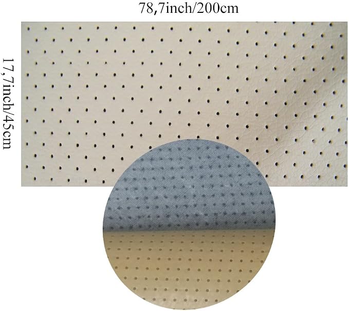 Leather Repair Patch 17.7x78.7 Breathable Perforated Adhesive Self-Adhesive Repair Patch, Furniture Couch Car Seats Office Chairs Sofa Repair Patch Refurbished Patch