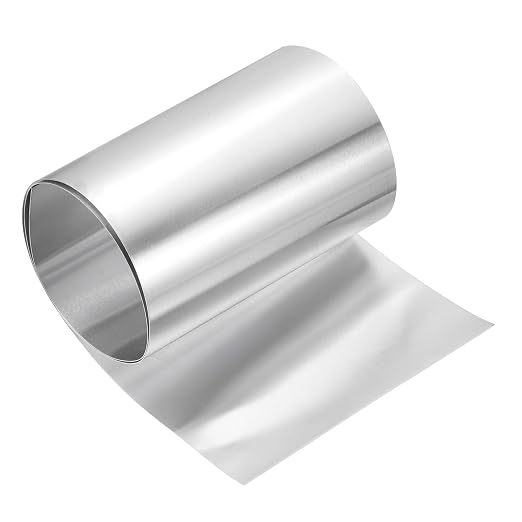 uxcell Aluminum Flashing Roll, 8in x 3.3ft Metal Roof Panels 0.4mm Waterproof Aluminum Sheet Roll for House Repair, Roof Flashing, Sealing Windows Doors, DIY Projects
