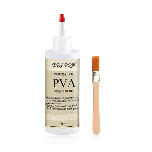 PVA Glue Book Binding, PH Neutral PVA Adhesive, Professional-Grade Strength Acid-Free Book Glue, Dries Clear & Remains Flexible, Used for Book Repair, Framing & Crafts | Safe for Paper (4 oz)