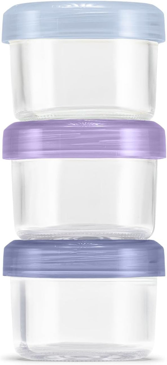 Ello Color Lock 8PC Mixed Glass Food Storage Sets, Leak-Proof Glass Food Storage Containers