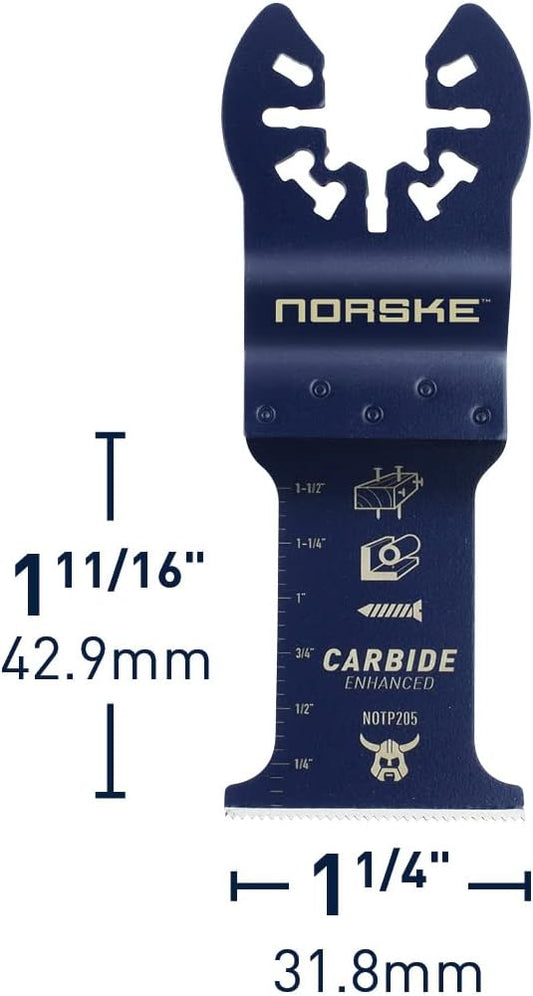 Norske Tools NOTP283 1-1/4" Carbide Blade (3/Pack), Oscillating Tool Accessories | Oscillating Saw Blades