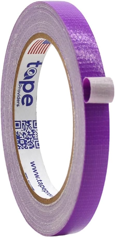 WOD DTC10 Advanced Strength Industrial Grade Purple Duct Tape, 1/4 inch x 60 ft. Waterproof, UV Resistant For Crafts & Home Improvement