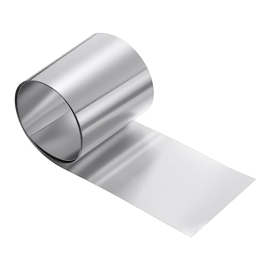uxcell Aluminum Flashing Roll, 3in x 3.3ft Metal Roof Panels 0.3mm Waterproof Aluminum Sheet Roll for House Repair, Roof Flashing, Sealing Windows Doors, DIY Projects