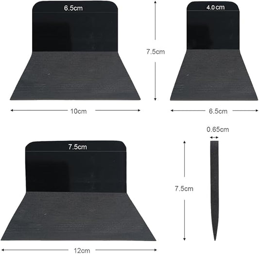 3 Sizes Car PPF Squeegee Soft TPU Rubber Blade Glass Window Cleaning Water Remover Scraper Carbon Wrap Vinyl Film Tool (Black 2 Cut)