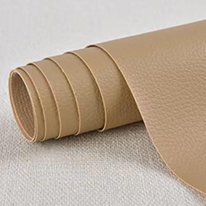 Self Adhesive Leather Repair Patch,Leather Repair Patch Tape Kit,Vinyl Repair Patches Waterproof for Couches,Furniture,Kitchen Cabinets,Car Seats (Khaki,9.84"×11.81")