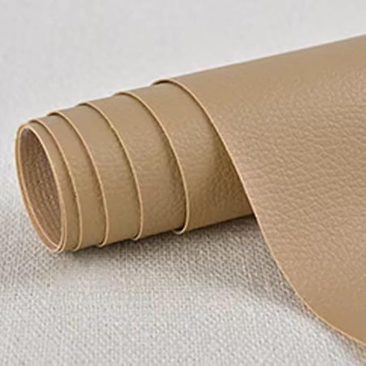 Self Adhesive Leather Repair Patch,Leather Repair Patch Tape Kit,Vinyl Repair Patches Waterproof for Couches,Furniture,Kitchen Cabinets,Car Seats (Khaki,3.94"×7.87")