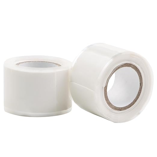 FOURGUN Waterproof Silicone Tape (White, 2 Rolls White)