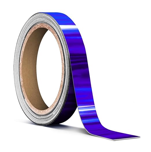 VViViD Holographic Blue Chrome Pinstripe Vinyl Tape Roll (½” x 25ft)