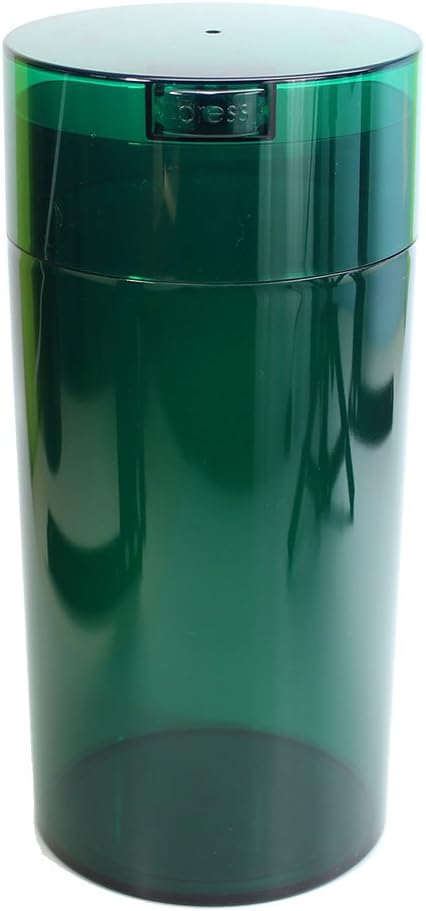 Tightvac - 5oz to 24 Ounce - Patented Airtight Container | Multi-use Vacuum Container Works as Smell Proof Containers for Herbs and Dry Goods. Green Tint