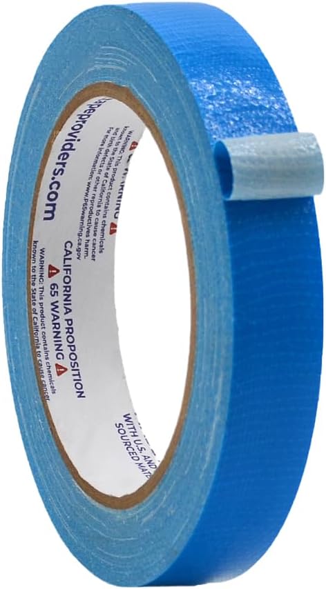 WOD DTC10 Advanced Strength Industrial Grade Sky Blue Duct Tape, 3/4 inch x 60 ft. Waterproof, UV Resistant For Crafts & Home Improvement
