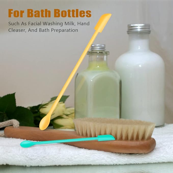Silicone Spatula Set (6Pcs) - Mini Scraper Tool for Beauty & Food - Reach Every Last Drop, Multi-Size Spatulas for Makeup Jars, Lotion Bottles & Kitchen Containers (Color #4)